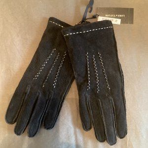 Lord & Taylor Black Suede Winter Gloves - NWT